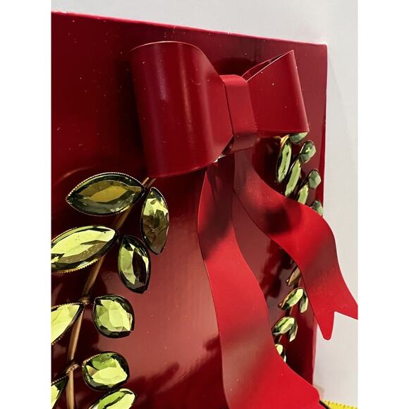 Tree Topper Christmas Metal Wreath Ribbon Gemstones Gems Greek Greece Unique NEW - Picture 5 of 13